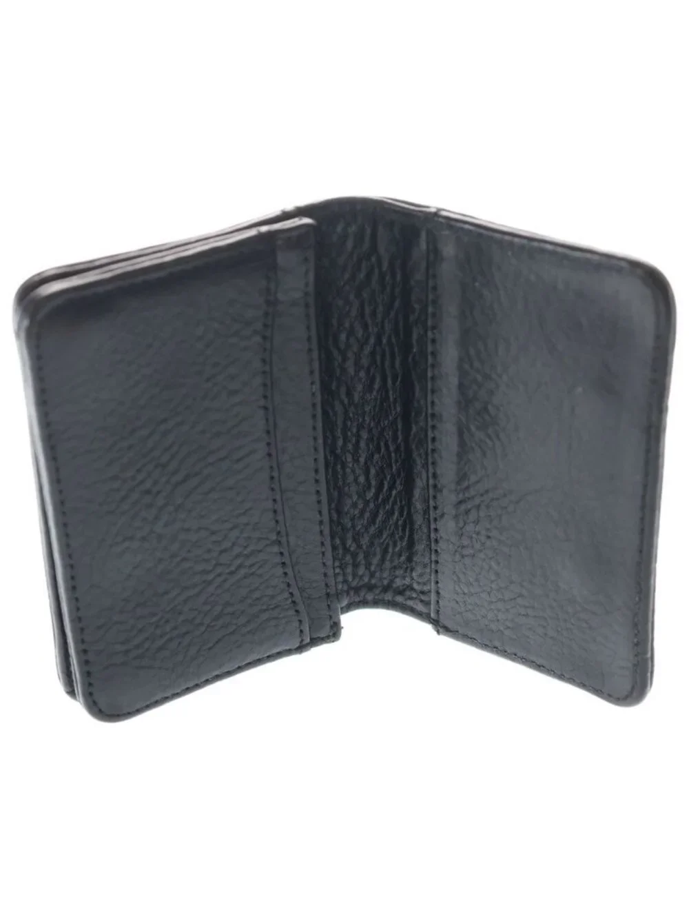 Chrome Hearts CRD Logo Plate Card Case Black Silver